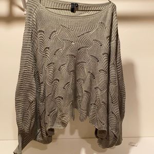Open knit olive green sweater
